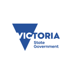 Blue Victoria State Government logo